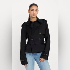 Good American - Cropped Trench Jacket